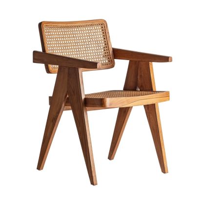 Silla Vintage Madera Madera Natural Teka, 54 Cm