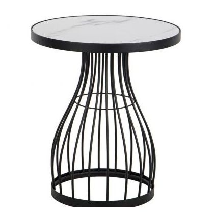 Mesa Auxiliar Diseño Moderno Metal Mármol