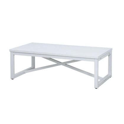 Mesa centro NASHVILLE madera metal blanco