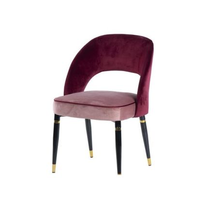 Silla velvet terciopelo granate