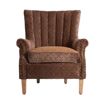 Sillón Tapizado Marrón Vintage Mannar, 75 Cm
