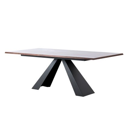 Mesa Comedor Chapada Hierro Marrón Negro 200 Cm