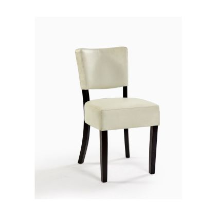 Silla Contemporánea Blanca, Piel Sintética 82 Cm