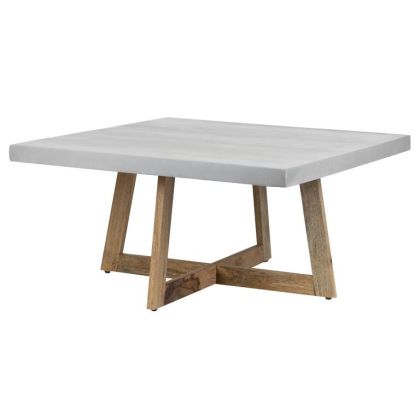 Mesa centro hoyvik piedra madera