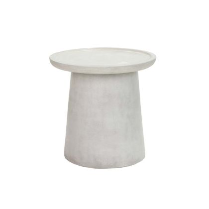 Mesa auxiliar cemento blanco gris interior exterior