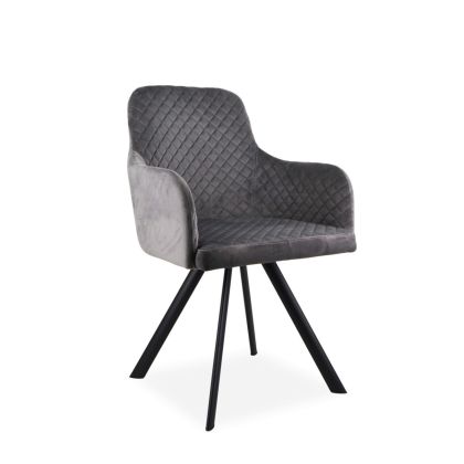 Silla Melissa Rombos Color Gris Oscuro