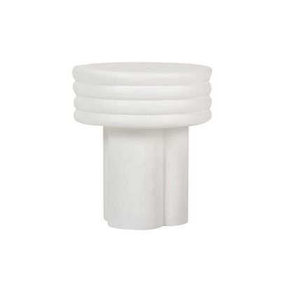Mesa AUXILIAR Sedit fibra de vidrio blanco interior exterior