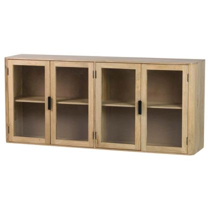 Aparador Felo Madera Natural 4 Puertas, 180 Cm