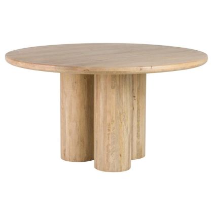 Felo Round Natural Wood Dining Table, 140x140 Cm