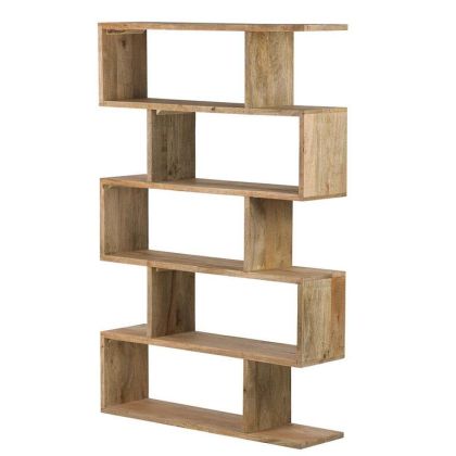 Librería solara madera 5 espacios
