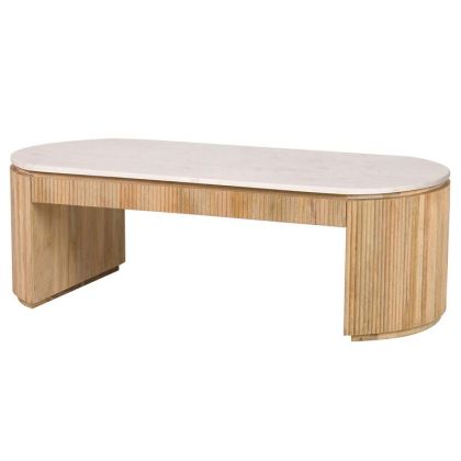 Mesa centro tyla madera mármol
