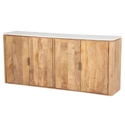 Aparador felo madera mármol 4 puertas