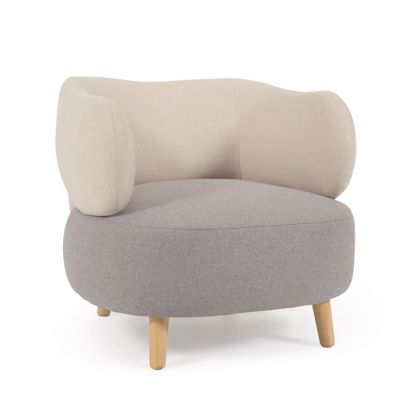 Butaca Diseño Moderno Gris /blanco, 78 Cm