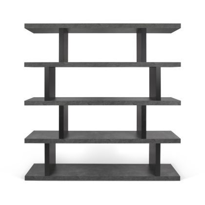 Estantería Cemento Negro Mate, 163 Cm