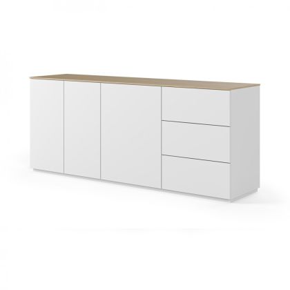 Aparador buffet Blanco Lacado  Natural , 200 Cm