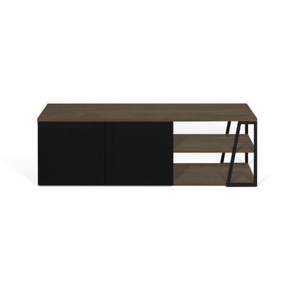 Mueble Tv  Moderno  Madera Negro Albi, 145 Cm