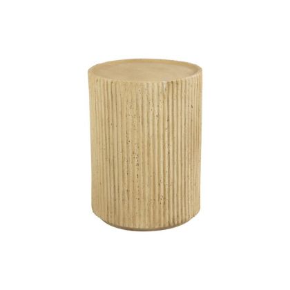 Mesa auxiliar color beige fibra de vidrio