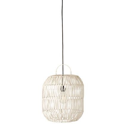 Lámpara De Techo ratán Blanco Tropical, 40 Cm