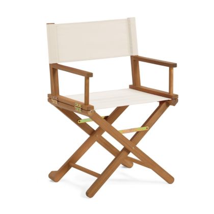 Silla Plegable Exterior Beige Madera Natural, 55 Cm
