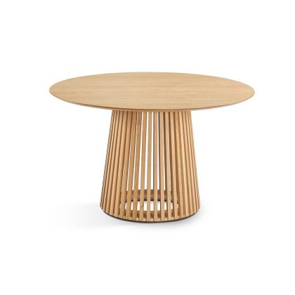 Natural Wood Dining Table, Ø120 Cm