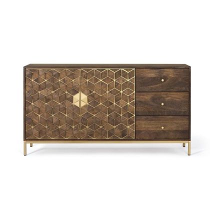Aparador Mango Metal 2 Puertas, 145 cm