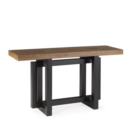 Consola Madera Roble/ Chapa Roble en Negro/Nogal, 130 Cm.