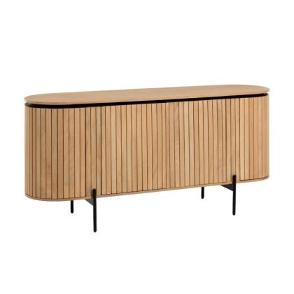 Aparador Buffet Nórdico Madera Curva Metal, 170 Cm