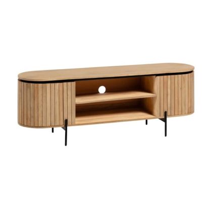 Mueble TV Oriental Madera Mango Natural Salón, 160 Cm