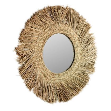 Espejo Étnico  Fibras Naturales Cristal, 72 Cm