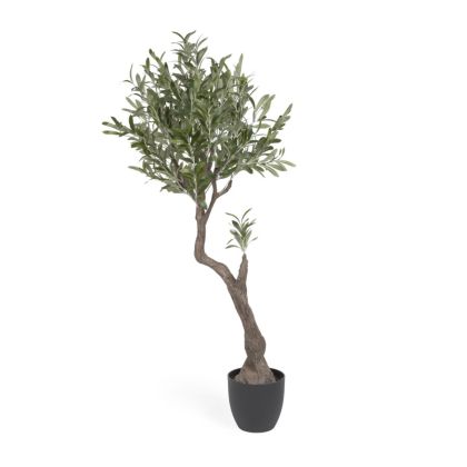 Planta Olivo Artificial Maceta Negro, 55 Cm