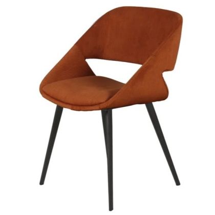 Silla Comedor Ada Moderna Tejido Pana Acero, 51 Cm