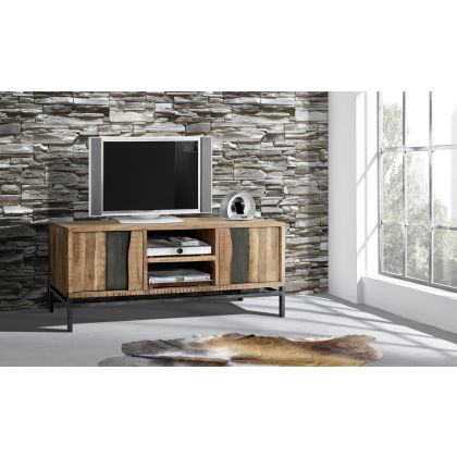 Mueble TV Industrial Madera Mango Metal, 145 Cm