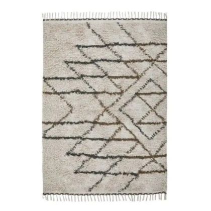 Alfombra Algodón Blanco Roto, 200 Cm