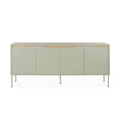 Aparador 4 Puertas Lacado Gris Arena, 170 Cm