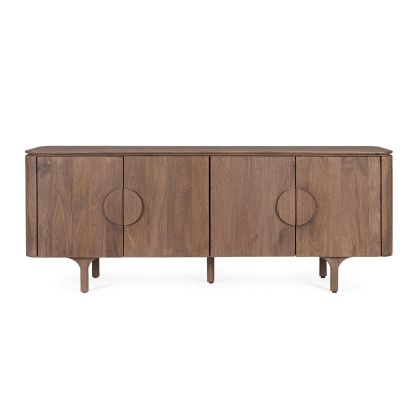 Aparador en madera de mango marrón con 4 puertas.