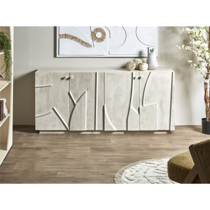 Aparador 4 Puertas Madera Mango 180X40X80 Cm