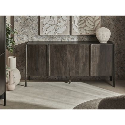 Aparador Ares de 4 puertas en madera de mango wengué 170 cm