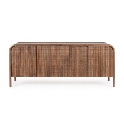 Aparador 4 Puertas Taraceadas Madera Mango, 180 Cm