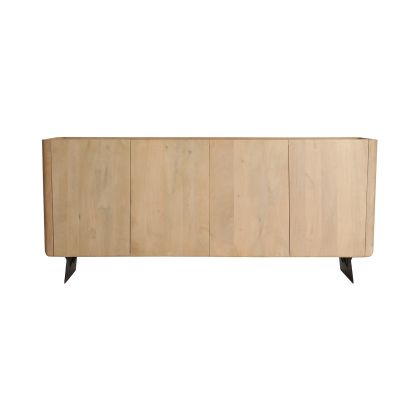 Aparador Alassio Madera Marrón Claro 4 Puertas, 175 x 45 x75 cm