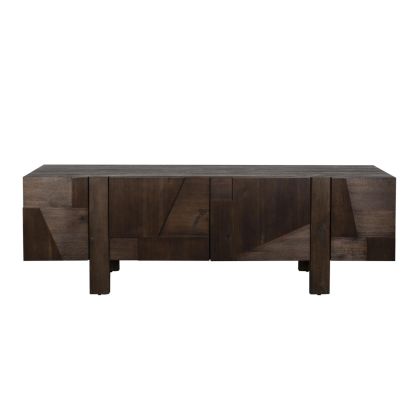 Aparador nórdico en madera de acacia y de caucho marrón.
