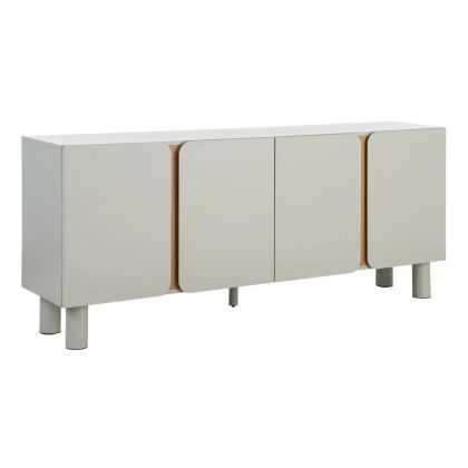 Aparador Color Taupe Madera Roble, 180 X 40 X 75 Cm
