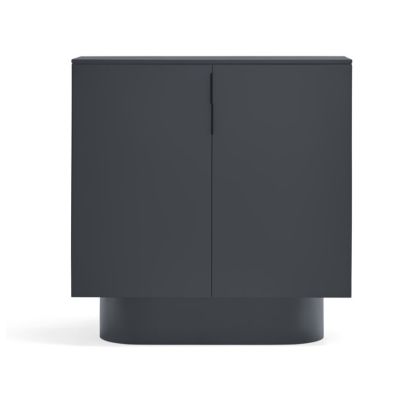 Aparador Diseño Minimalista Lacado Gris Antracita, 110 Cm