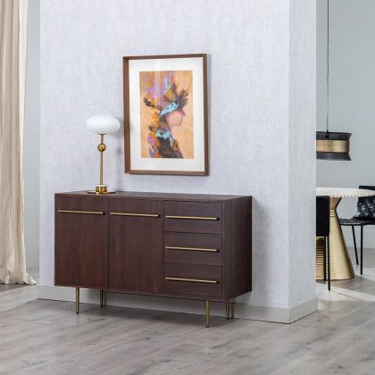 Aparador Madera Olmo Hierro 130 X 45 X 83'20 Cm