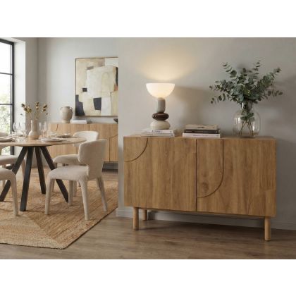 Aparador Puertas Diseño Arcos Madera Roble, 120 Cm