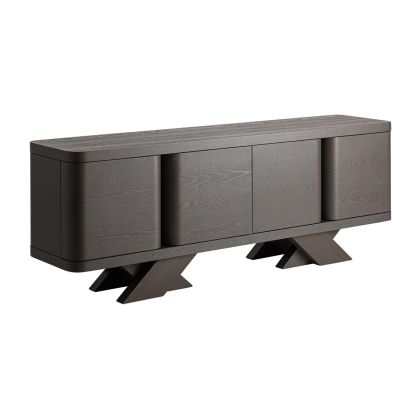 Aparador de diseño moderno en madera de roble negro.