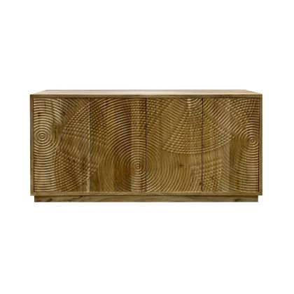 Aparador Círculos 4 Puertas Madera Acacia, 170 Cm