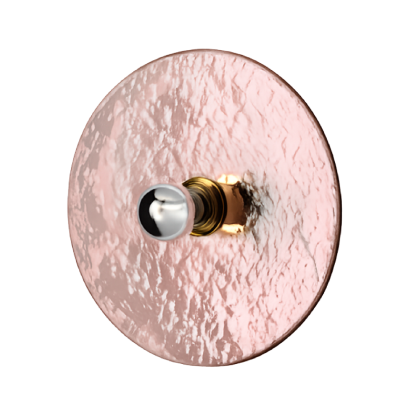 Aplique de pared en acero oro brillo y vidrio 30 cm