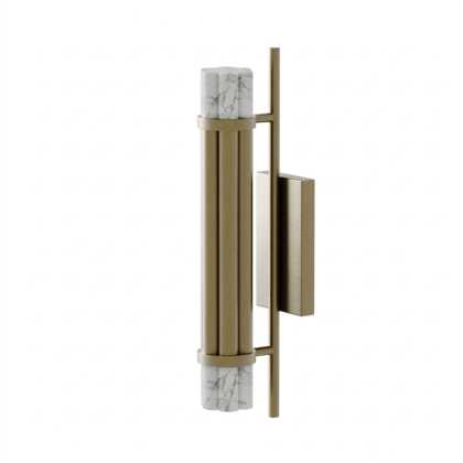 Aplique de pared en metal y mármol 25 cm