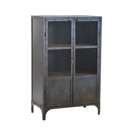 Armario 2 Puertas Metal Negro, 77 Cm