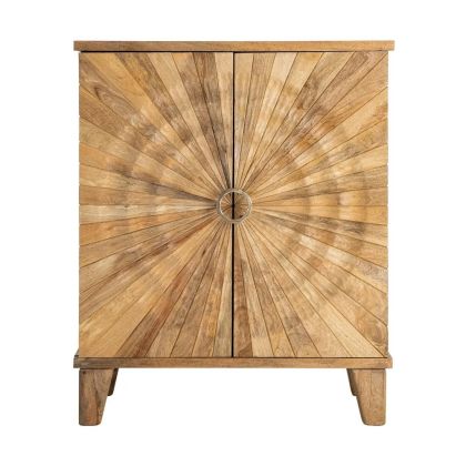 Armario Frentes Círculos Madera Mango Natural 92 X 41 X 110'50 Cm